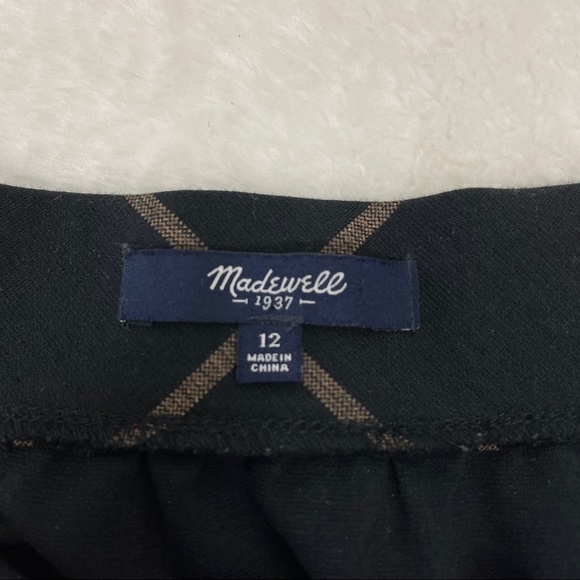 MADEWELL Windowpane Skirt Checked Plaid Mini - Picture 3 of 5